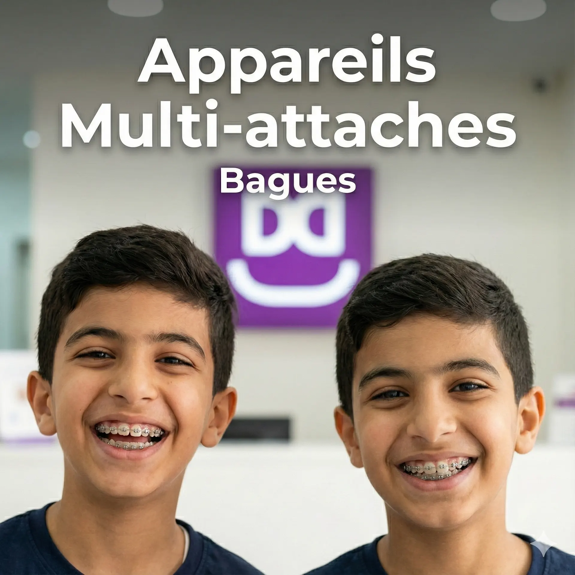 Metal braces for children - dental appliance